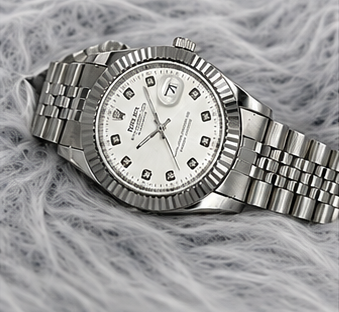 Silver Rolex Oyster Datejust Stainless Steel Watch for Men – Heavy Quality, Waterproof, Luminous Display, Date Function