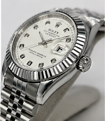 Silver Rolex Oyster Datejust Stainless Steel Watch for Men – Heavy Quality, Waterproof, Luminous Display, Date Function