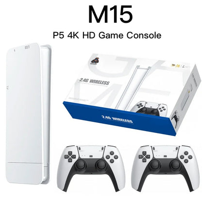 M15 Game Stick Mini TV Handheld Game Classic 4K Retro Game Wireless Controllers HD Output Gaming Console for PS1 Arcade